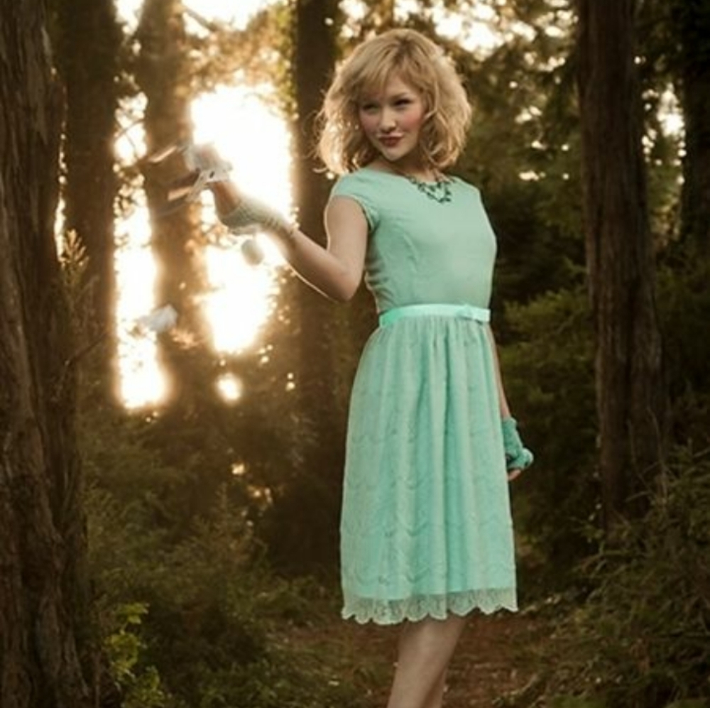 Shabby Apple Tiffany Blue Lace Dress